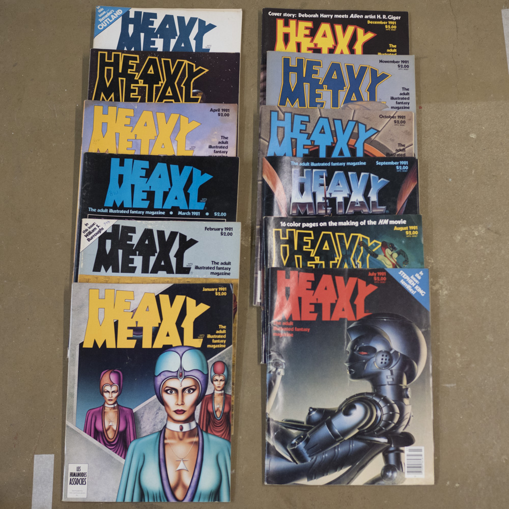 Heavy metal – 1981 (12 issues)